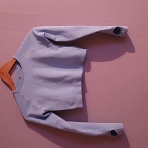 Light Blue Cropped Sweatshirt